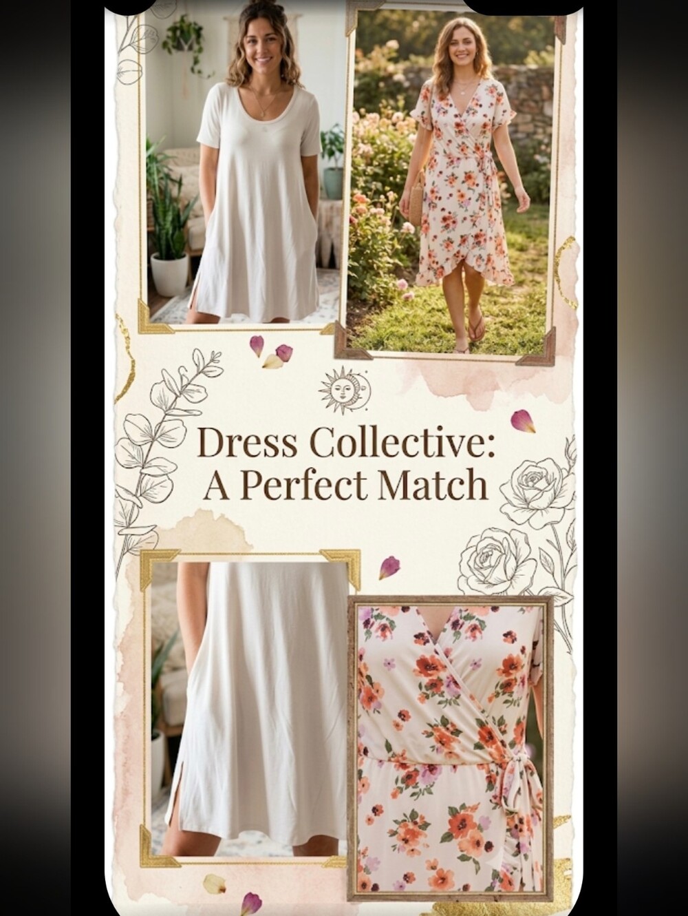 Derek Heart Pink Floral Wrap Midi Dress & Lularoe Carly Swing Dress